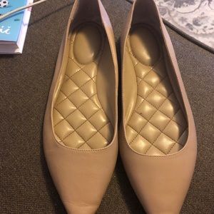 Michael kors pointy leather flats